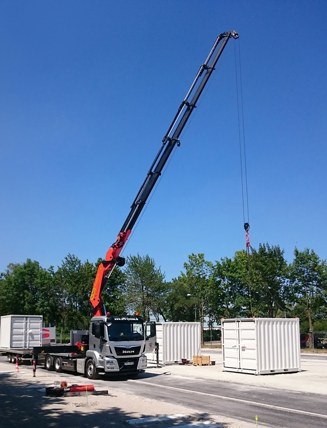 Thomas-Containermodule-Kran